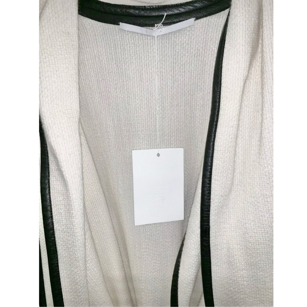 ROSETTA GETTY Cotton Wool Leather Scarf Cape Topper Coat Jacket S,M,L - Picture 12 of 13